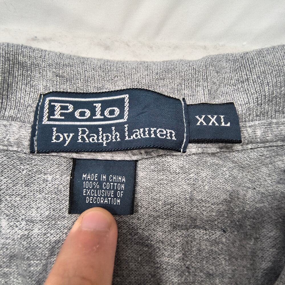 Polo by Ralph Lauren Collared Long Sleeve Polo Shirt Mens Size 2XL Gray - Picture 3 of 9